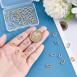 40Pcs 2 Colors Brass Linking Rings&nbsp;KK-PH0012-20