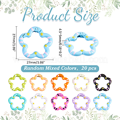 20Pcs Spray Painted Alloy Spring Gate Rings&nbsp;FIND-ME0004-09