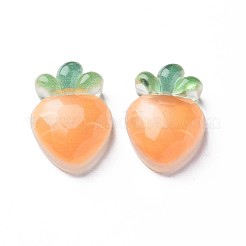 透明エポキシ樹脂カボション  多面カット  ニンジン  砂茶色  23x16.5x7mm&nbsp;CRES-S365-07