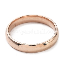 イオンプレーティング（IP）304ステンレススチールフラットプレーンバンドリング  ローズゴールド  サイズ6  内径：16mm  4mm&nbsp;STAS-I160-C-16mm-RG