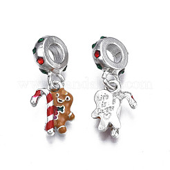 Rack Plating Alloy Enamel European Dangle Charms&nbsp;MPDL-N039-058
