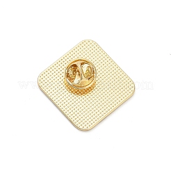 ミイラのエナメルピン  バックパック用合金ラペルピンバック  正方形  ミディアムシーグリーン  27x26.5mm&nbsp;JEWB-H033-05B-G