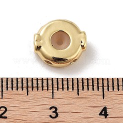バレンタインデー 真鍮 マイクロパヴェ クリア キュービックジルコニア ビーズ  ハート  18KGP本金メッキ  10.5x10x4mm  穴：1.6mm&nbsp;LS-KK-K361-06G