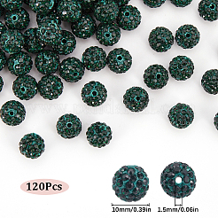 120Pcs Pave Disco Ball Beads&nbsp;RB-SC0004-84A