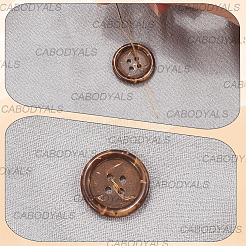 150個 3スタイル 4穴ココナッツボタン  フラットラウンド  ココナッツブラウン  11.5~20x2.5~3mm  穴：1.7~2mm  50個/スタイル&nbsp;DIY-CY0001-48