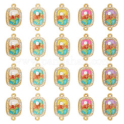 20Pcs 5 Colors Alloy Enamel Connector Charms&nbsp;FIND-TA0009-51