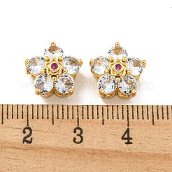 Brass Micro Cubic Zirconia Multi-Strand Links&nbsp;KK-B096-18G-02
