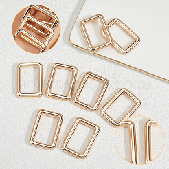 8Pcs Zinc Alloy Rectangle Buckle Ring&nbsp;PURS-SP0001-05LG