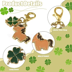 40Pcs Alloy Enamel Pendant Decorations&nbsp;HJEW-YW00422