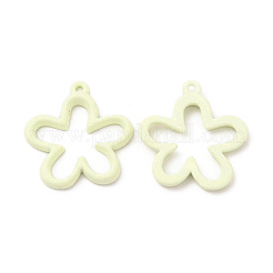 ラックメッキ合金ペンダント  スプレーペイントの花のチャーム  カドミウムフリー＆ニッケルフリー＆鉛フリー  ミックスカラー  24x22.5x3mm  穴：1.5mm&nbsp;FIND-C018-16