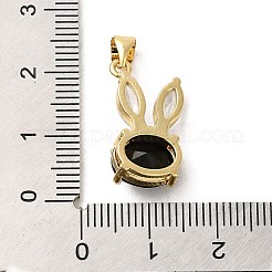Rack Plating Brass Micro Pave Cubic Zirconia Pendants&nbsp;KK-P241-20G-04