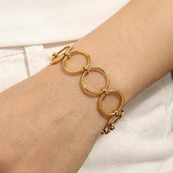 20MM 304 Stainless Steel Ring Link Chain Bracelets for Women&nbsp;GQ4302-1