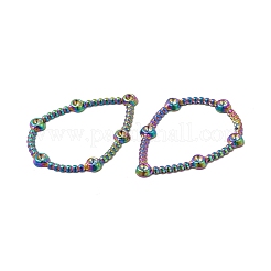 Ion Plating(IP) 304 Stainless Steel Linking Ring Rhinestone Settings&nbsp;STAS-A070-01MC