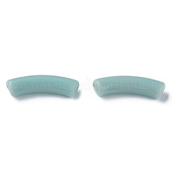 不透明なアクリルビーズ  カーブチューブ  アクアマリン  32x10x8mm  穴：1.8mm&nbsp;LS-MACR-S372-002B-13-4405