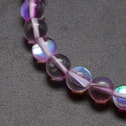 Synthetic Moonstone Beads Strands&nbsp;G-F143-6mm-02