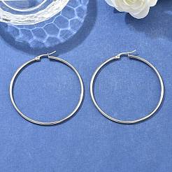 Tarnish Resistant 304 Stainless Steel Big Hoop Earrings&nbsp;X-EJEW-F105-04P