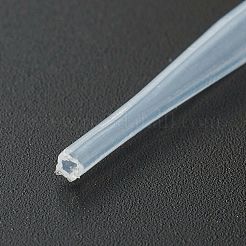 304ステンレススチールペンダントネックレス  ファセットカット天然混合宝石  開閉可能な香水瓶  使い捨てプラスチックホールピペット  ゴールドカラー  60.5x0.15cm&nbsp;NJEW-JN03540