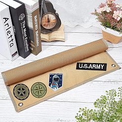 ナイロンバッジ表示布  ジュエリーディスプレイ  壁の布  長方形  ゴールデンロッド  45x60x0.25cm  穴：9.5mm&nbsp;DJEW-WH0011-03B