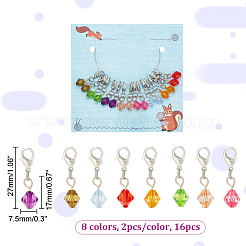 Bicone Pendant Stitch Markers&nbsp;HJEW-AB00489
