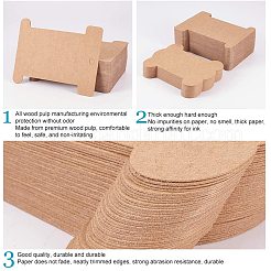 リボンオーガナイザー  麻ひも収納リボンスプール  刺繍レース糸ホルダー  キャメル  10.1x7.7x0.05cm  穴：0.6のCM  40pc  10.2x7.9x0.1cm  穴：0.6のCM  40pc&nbsp;CDIS-PH0001-16