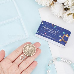 2個925スターリングシルバースプリングゲートリング、925つのスタンプ付き  銀  9ゲージ  10x3mm  穴：6mm&nbsp;STER-SC0001-27