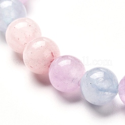 女の子の女性のための石のストレッチブレスレット  ナチュラルアクアマリン＆ローズクォーツ＆アメジスト＆ナチュラルパールビーズブレスレット  内径：2インチ（5cm）&nbsp;BJEW-JB06810