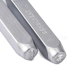 鉄の金属切手  混合模様  プラチナ  65.5x10mm  12個/箱&nbsp;AJEW-L060-03A