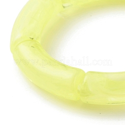 アクリルチューブビーズストレッチブレスレットセット  ミックスカラー  内径：2-1/8インチ（5.3cm）  5個/セット&nbsp;BJEW-JB07772