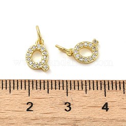 Brass Micro Pave Cubic Zirconia Pendants&nbsp;KK-M273-02G-Q