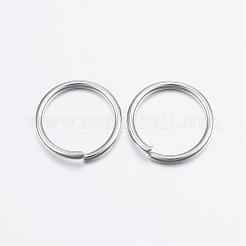 変色しにくい304ステンレススチール製オープン丸カン  ラウンド  ステンレス鋼色  12x1.2mm  17ゲージ  内径：10mm&nbsp;STAS-P151-04