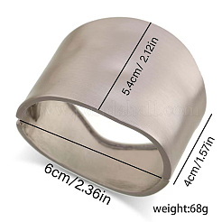 女性用の誇張された亜鉛合金のバングル  ステンレス鋼色  内径：2-3/8インチ（6cm）&nbsp;DT9260