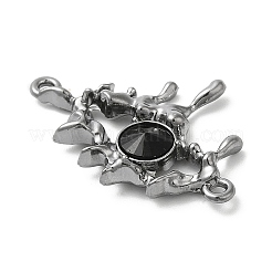 Alloy Jet Rhinestone Pendants&nbsp;LS-PALLOY-P294-01B-02
