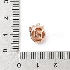 Brass Pave Cubic Zirconia Pendants&nbsp;LS-KK-E791-01RG