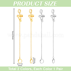 201 & 304 Stainless Steel Bowknot Hoop Earrings&nbsp;EJEW-PH01457