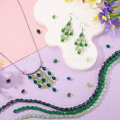 10Strands 10 Colors Transparent Glass Beads Strands&nbsp;EGLA-TA0013-24B