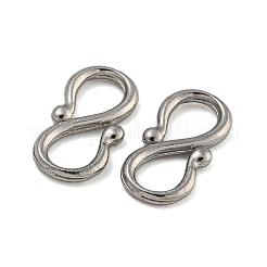 Non-Tarnish 304 Stainless Steel S-Hook Clasps&nbsp;STAS-U007-20A-P