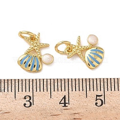 Brass Enamel Pendants&nbsp;KK-P334-32G