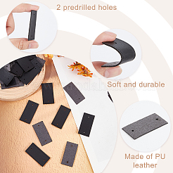 Pu レザー縫製ラベル  空白のラベル  縫製用  編み物  工芸  長方形  50x25x2mm&nbsp;FIND-WH0126-477A-01