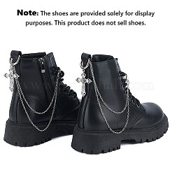 2Pcs Brass Twisted Chains Boot Strap Chains&nbsp;HJEW-BM0001-05