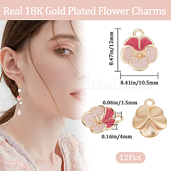 12Pcs Brass Enamel Charms&nbsp;KK-BBC0012-21