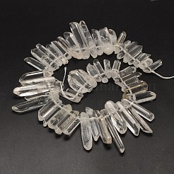 Natural Quartz Crystal Nuggets Bead Strands&nbsp;G-M239-06