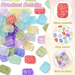 60Pcs Transparent Spray Painted Glass Beads&nbsp;EGLA-YW0005-31