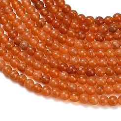 天然石レッドアベンチュリンビーズ連売り  ラウンド  2~2.5mm  穴：0.5mm  約174~178個/連  14.96''~15.16''（38~38.5センチメートル）&nbsp;G-Z116-A24-2mm