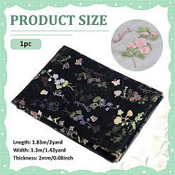 Flower Pattern Polyester Gauze Embroidery Fabric&nbsp;AJEW-WH0314-909