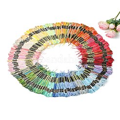 6層ポリエステル刺繍フロス  クロスステッチの糸  雪が激しく降るカラーシリーズ  ミックスカラー  0.5~1mm  約8.75ヤード（8m）/バンドル  12束/セット&nbsp;OCOR-FZ0001-01F