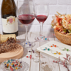 30Pcs 10 Colors Glass Bead Wine Glass Charms&nbsp;AJEW-SC00048