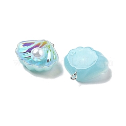 Resin Imitation Pearl Iridescent Pendants&nbsp;RESI-I062-01E