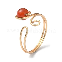 4Pcs 4 Style Alloy Wire Wrap Open Cuff Rings Set&nbsp;RJEW-TA00096