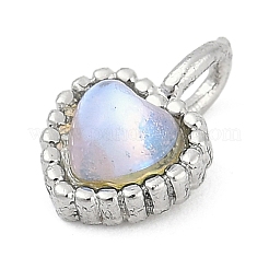 Brass Micro Pave Clear Cubic Zirconia Charms&nbsp;KK-G522-52P