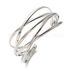 Electrophoresis Iron Cuff Bangles&nbsp;BJEW-M057-07P